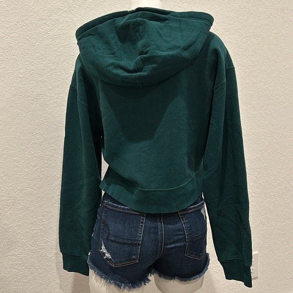 CHAMPION VINTAGE WAVE WASH ZIP-UP HOODIE IN WASHED Green Size M - Picture 2 of 7